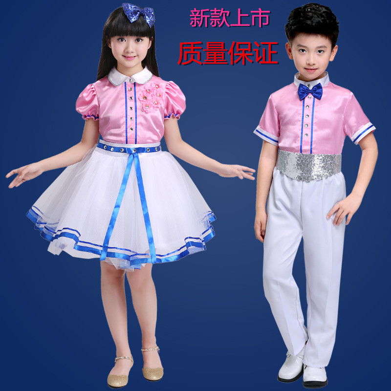 六一节新款儿童演出服中小学生合唱服男女诗歌朗诵舞蹈古筝表演服