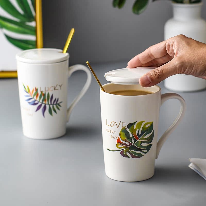 创意陶瓷水杯子可爱猫咪马克杯大容量卡通情侣杯带盖勺咖啡牛奶杯|ruв категории посуда, кубок/кубок/чайник, кружка - от Buy2taobao.com для оказания профессиональной услуги покупки агента Taobao