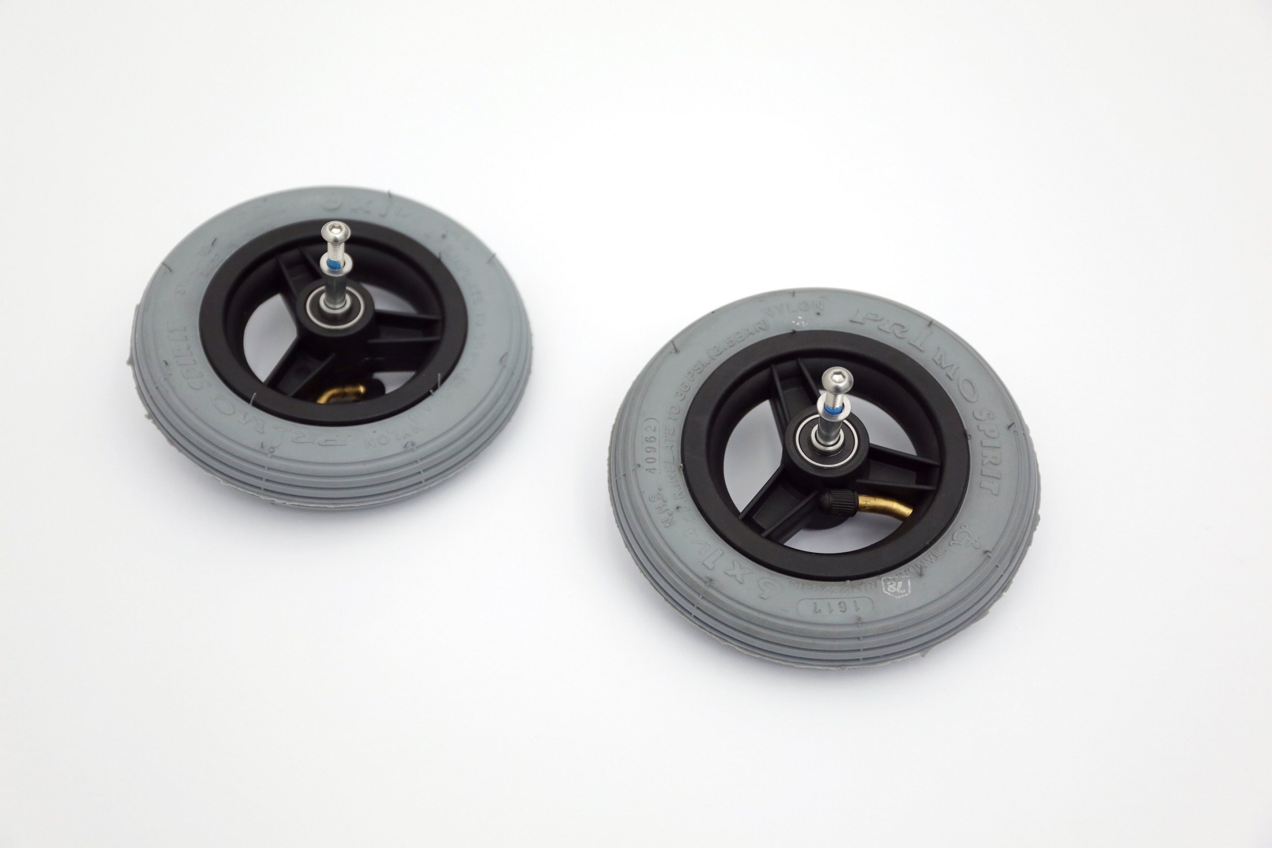 奥托博克前轮轮椅配件原装小前轮1对充气