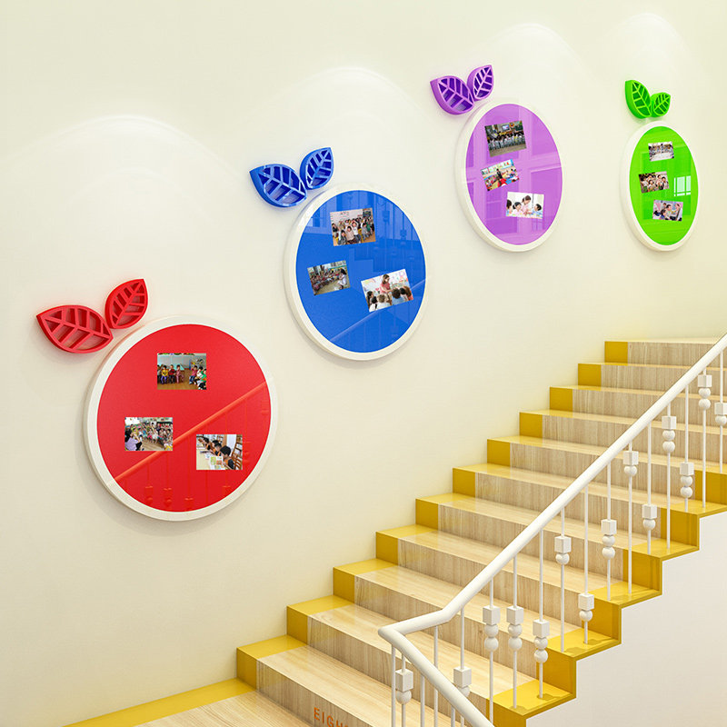 幼儿园照片墙贴亚克力公告栏班级风采展示环创主题墙教室走廊布置