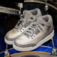 Air Jordan 3 PRM GS 乔3 液态银 爆裂纹 镜面 篮球鞋 AA1243-020