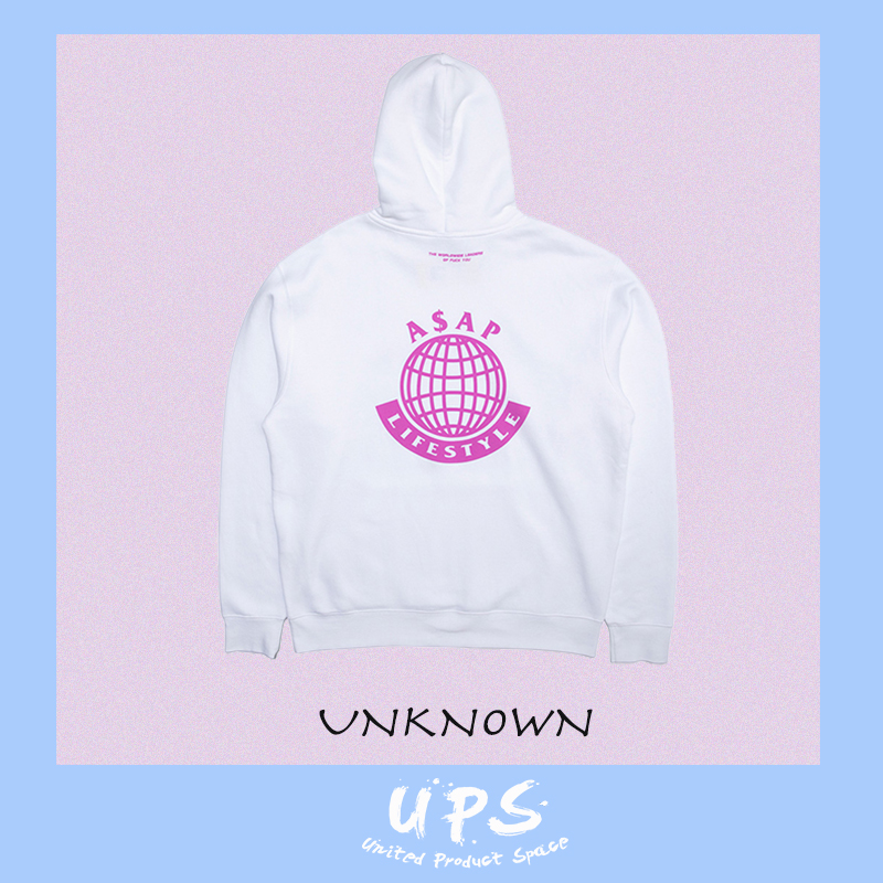 【UPS】Unknown innersect展会限定胸前印花字母ASAP帽衫潮流卫衣