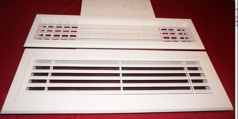 abs塑钢定制风管机中央空调出风进风口矩形双层百叶窗回风通风口
