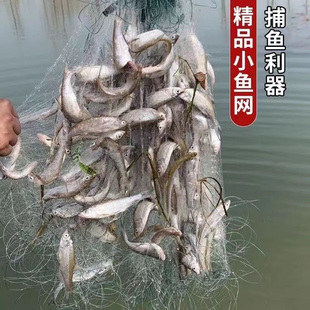 渔网粘网捕鱼网小鱼网单层一层沾马口白条专用丝网鲫鱼网沉网浮网