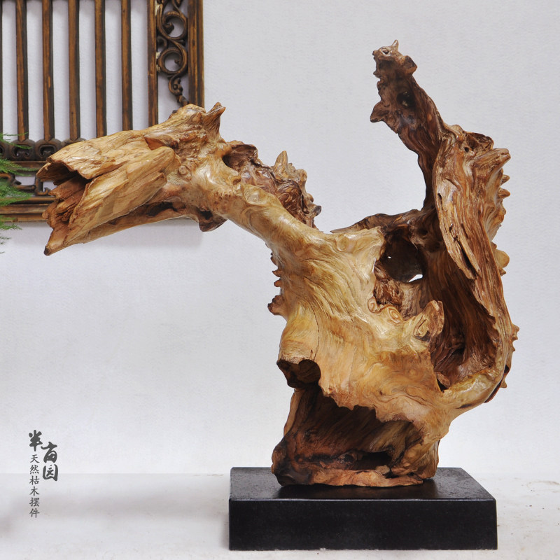 纯天然风化老枯树木根雕艺 中式家居别墅会所软装饰工艺品摆件