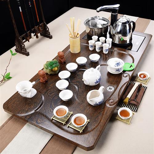 定制今时月 茶具套装家用整套全自动烧一体茶盘茶台茶海紫砂陶瓷