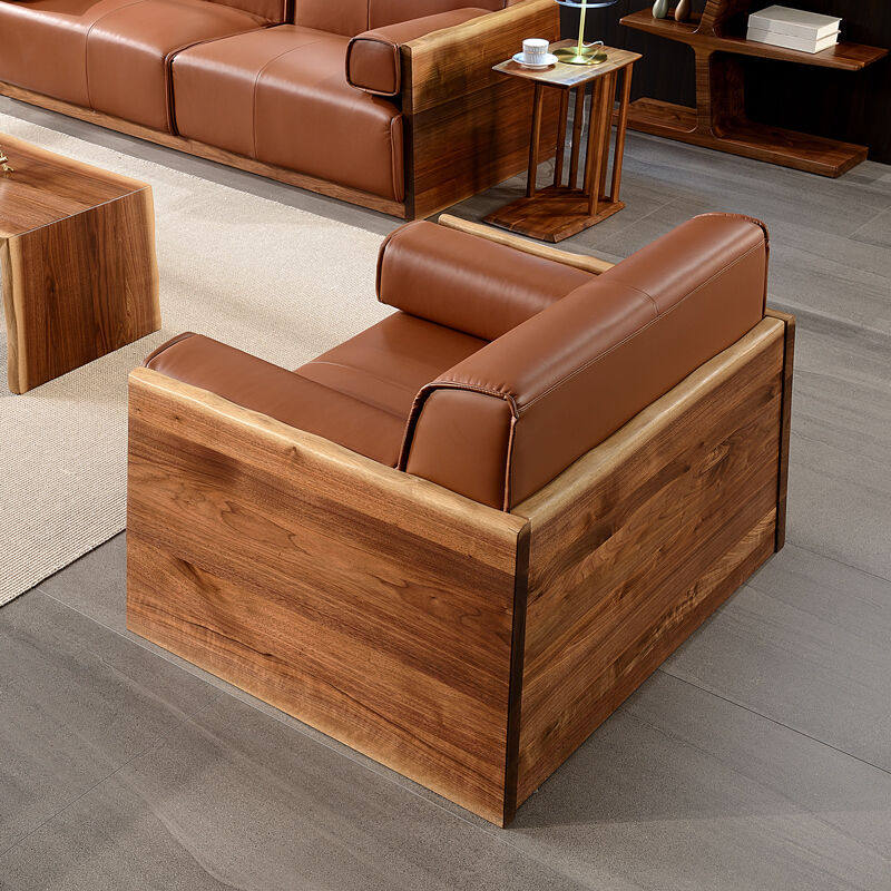 沙发客厅大户型实木轻奢欧式新款现代简约北欧黑胡桃木全沙发组合