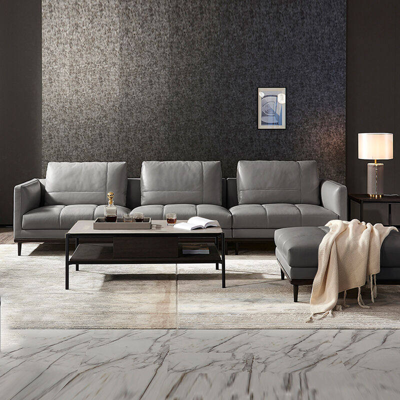 门店同款cbd客厅真皮沙发组合现代简约头层牛皮沙发中大户型jd009