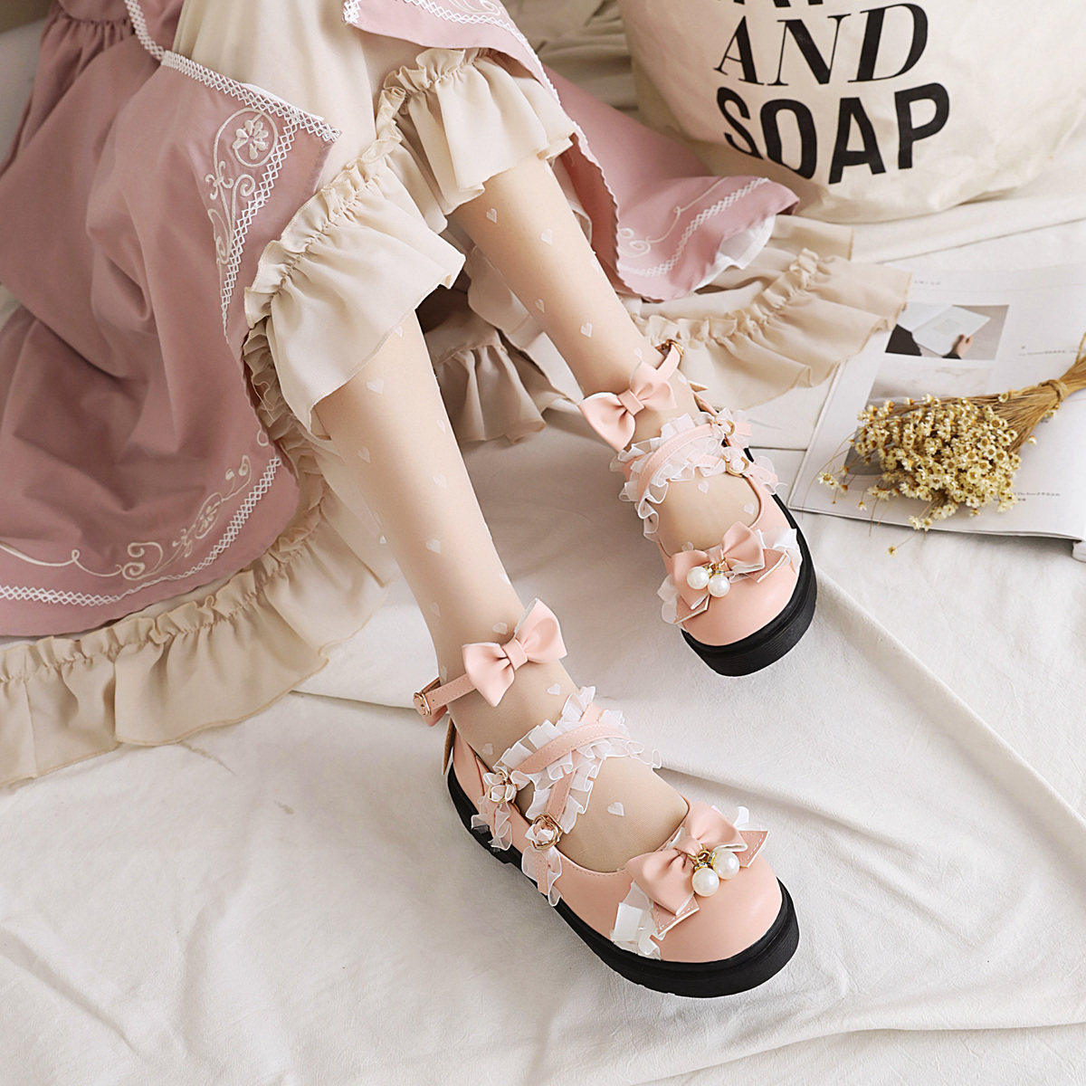 原创洛丽塔厚底单鞋女学院风lo大童学生jk鞋公主萝莉鞋lolita鞋子