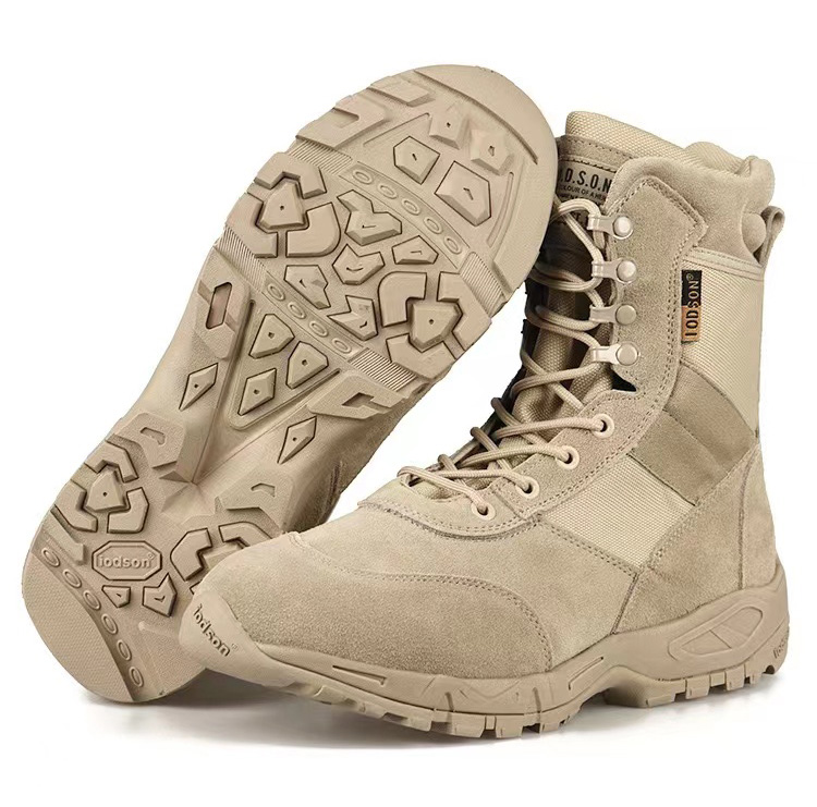 正品iodson沙漠靴 2代空降靴 反绒真牛皮高帮户外战术沙漠靴
