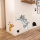 卡通猫和老鼠家居贴纸墙贴超大防水汤姆猫自粘儿童卧室墙贴装饰画