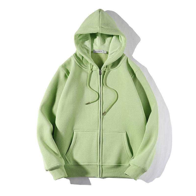 热销妖精的口袋旗舰店 秋冬装 卫衣_绿色春季卫衣女开衫拉链加绒上衣