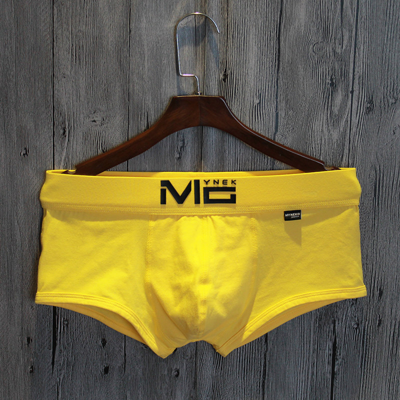 3条男士内裤男平角裤中腰舒适纯棉青年学生纯色潮流简约四角裤头