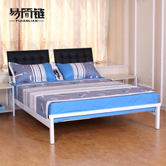 包邮特价田园铁艺床欧式床软包床头铁床双人床1.5米1.8米公主床