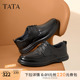 TATA他她商务休闲男士皮鞋舒适通勤黑色真皮软底爸爸鞋子MEZ02AM4