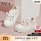 TATA他她女鞋2025秋时尚休闲鞋厚底白色板鞋新款圆头厚底CP304CM5