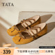 TATA他她女鞋2025年秋浅口单鞋蝴蝶结玛丽珍芭蕾真皮鞋子YRT03CQ5