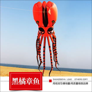 2023新品潍坊软体章鱼立体吸盘大型成人风筝线轮抗大风好飞易飞