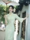 倒大袖旗袍日常可穿2024年新款中国风长款素雅气质年轻款改良新式