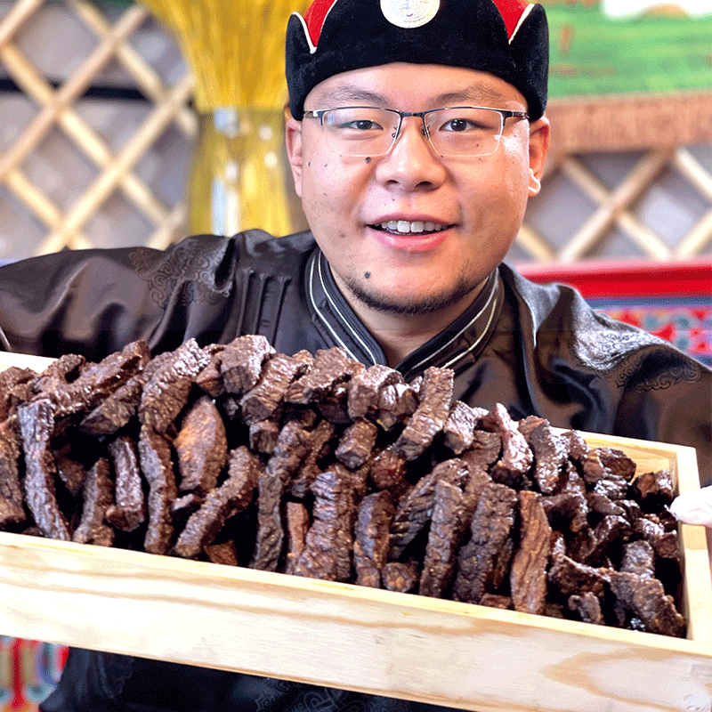 阿尔善风干牛肉内蒙古特产手撕牛肉原