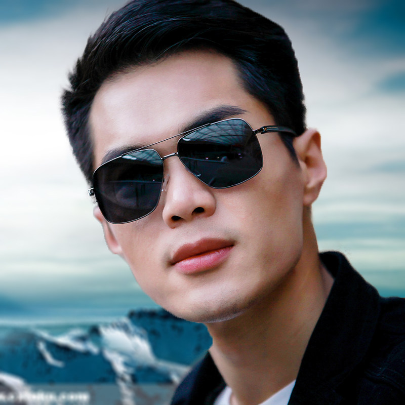 一折太阳镜男潮人墨镜 韩国范儿_社会小伙太阳镜男生墨镜潮流韩版男
