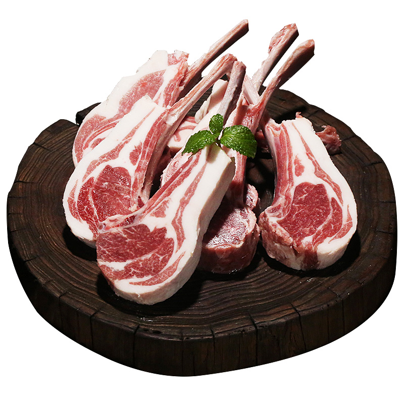 新西兰进口原味新鲜生羊肉羔羊排法式羊排500g 冷冻新鲜烧烤火锅
