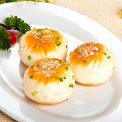 广式早茶特点心生肉包生煎包粤式早餐面食金城滑肉包速冻包子12个