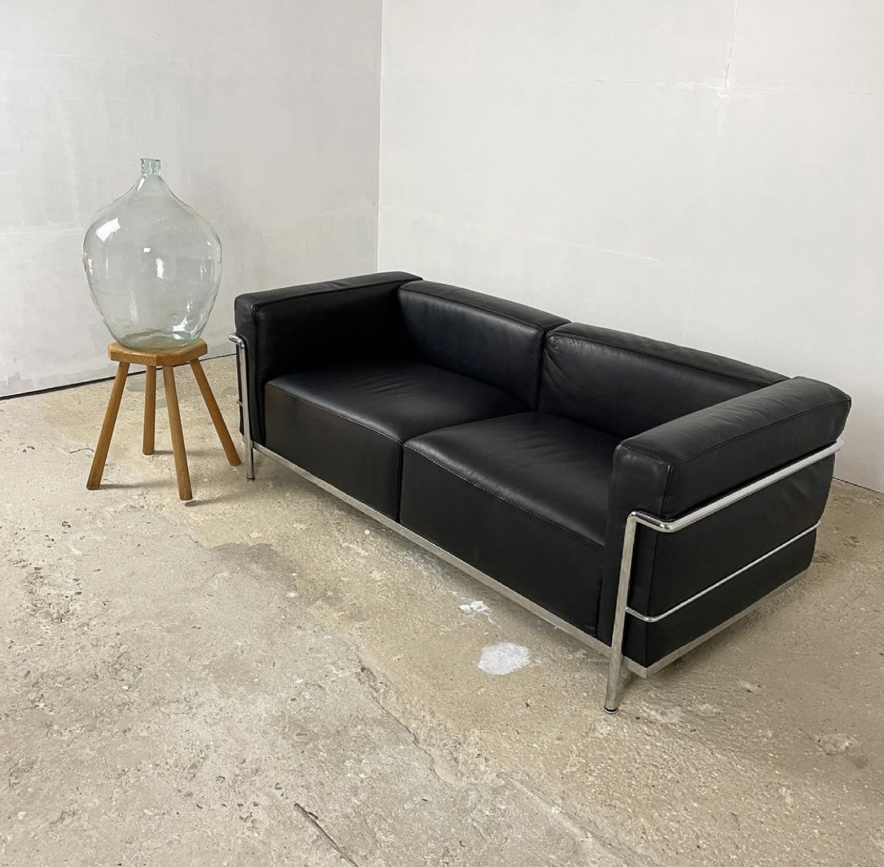 dpstudio包豪斯风格皮艺沙发博主同款中古设计师客厅双人懒人沙发