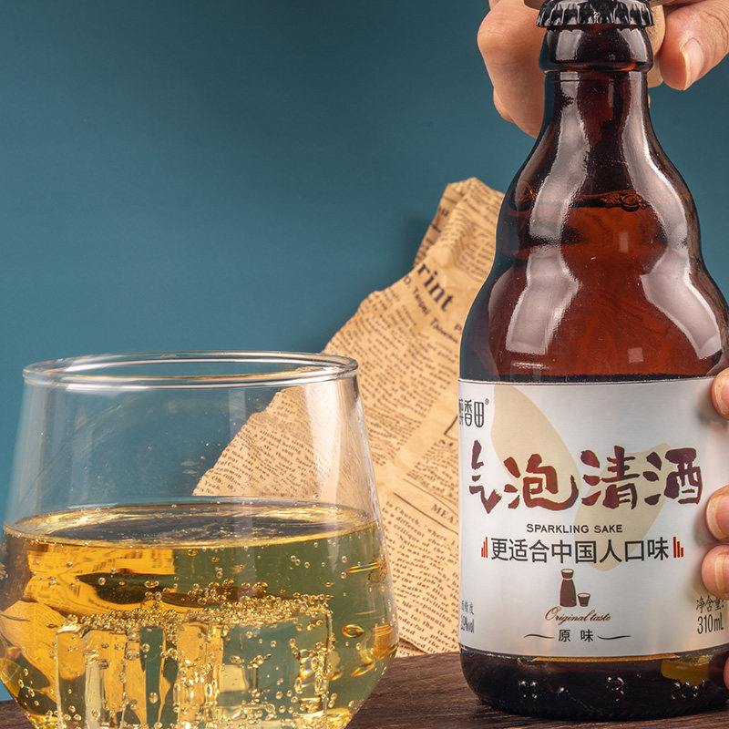 醉香田清酒气泡酒 青梅玫瑰桂花果酒 微醺晚安酒低度酒3.9度310ml