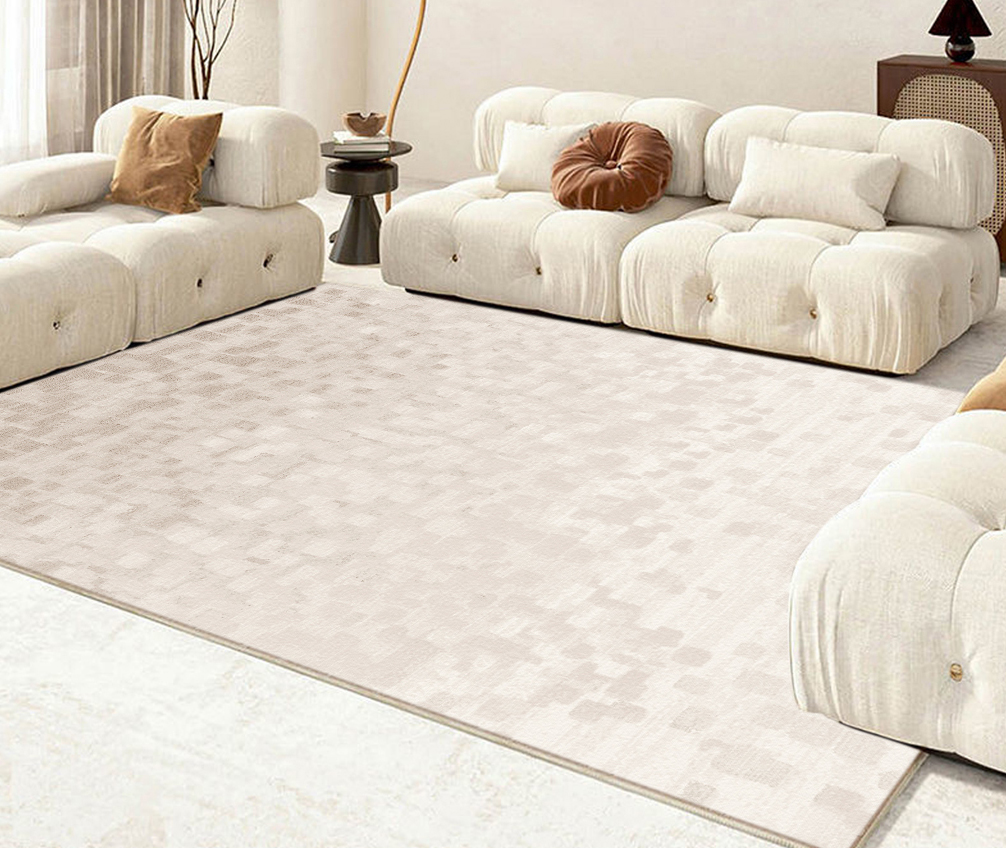 法式现代轻奢客厅地毯奶油卧室床边毯侘寂简约沙发茶几毯日式地垫