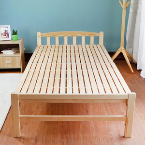 单双人床家用全实木1.2米现代简约0.9经济型简易可折叠宿舍免安装