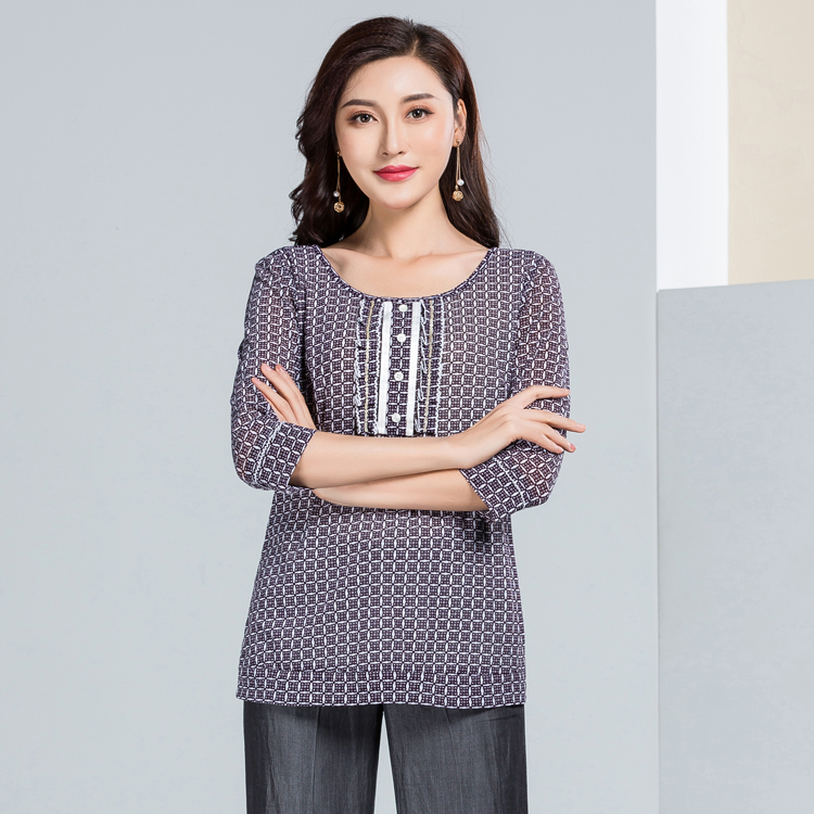八分袖上衣女
