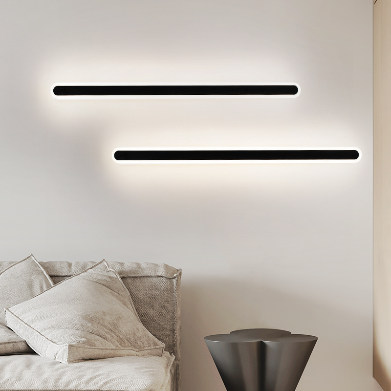 极简长条壁灯8cm宽客厅沙发背景墙灯led楼梯灯具创意卧室床头灯