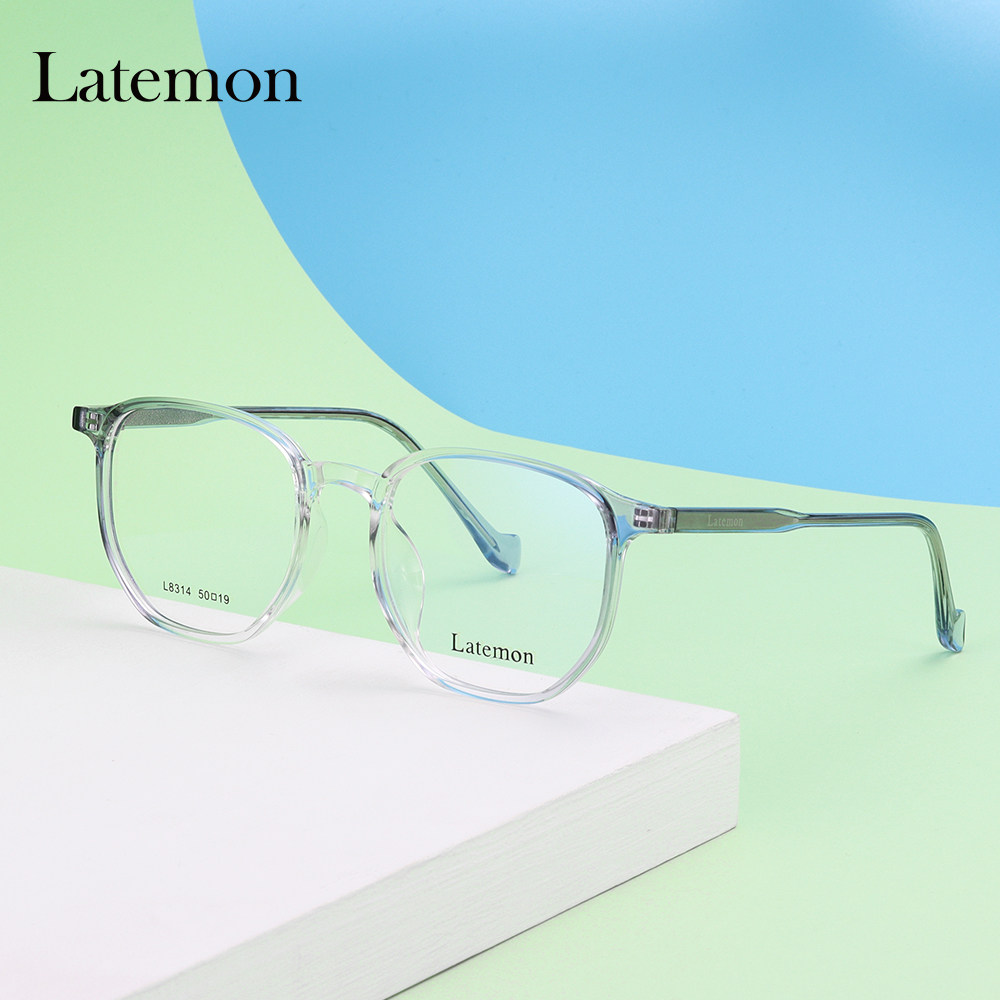 latemon浪特梦透明近视眼镜框镜架女配有度数镜片素颜眼睛男l8314