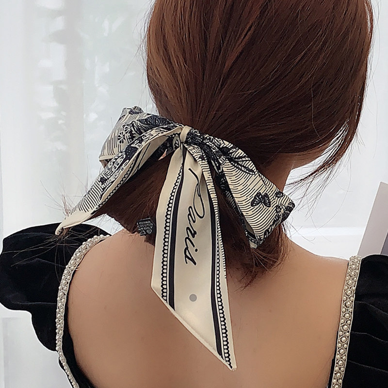 复古法式头绳飘带扎头发丝带发带女绑发丝巾发饰女网红2021年新款