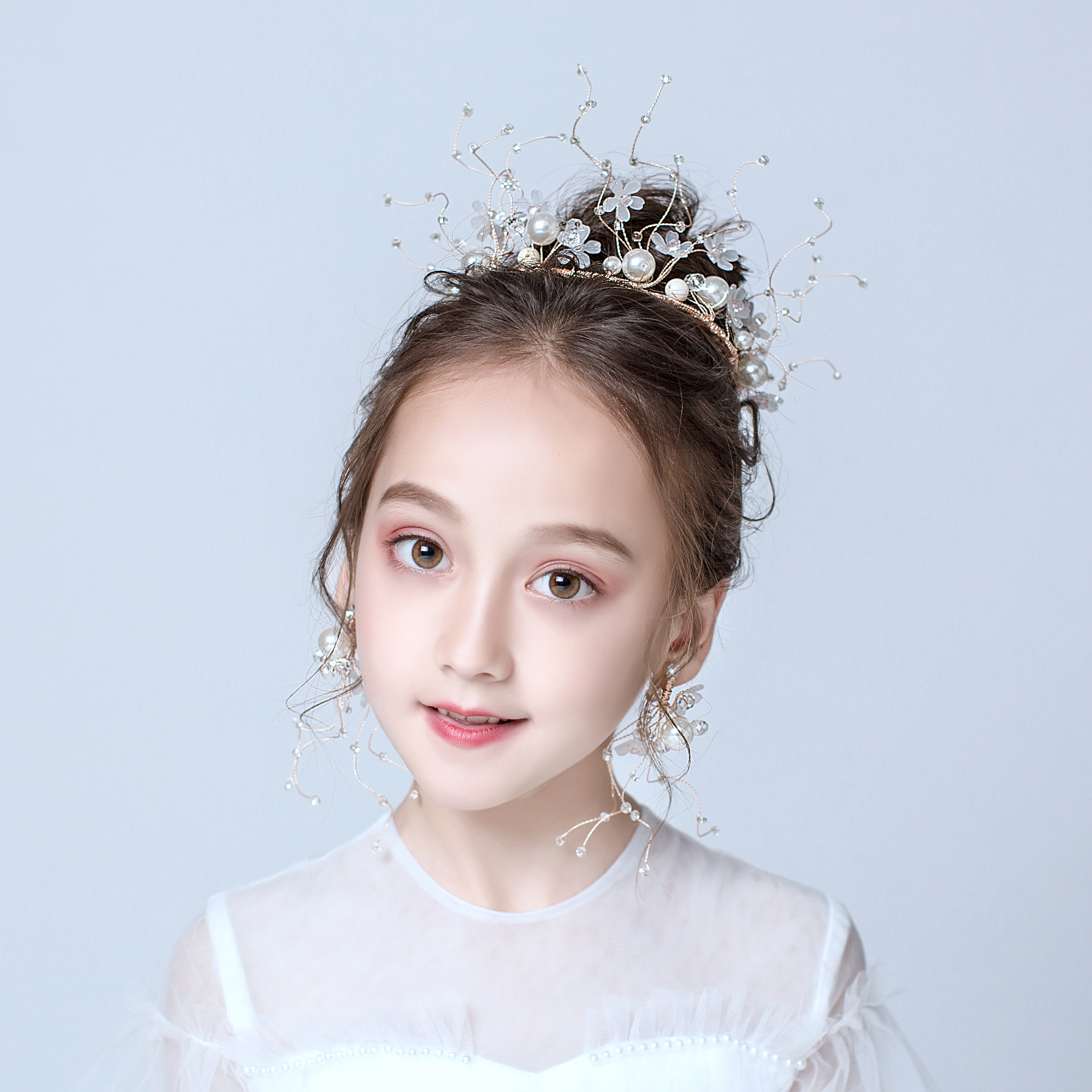 儿童头饰超仙韩国女童发饰女孩演出发箍小孩生日演出走秀礼服配饰