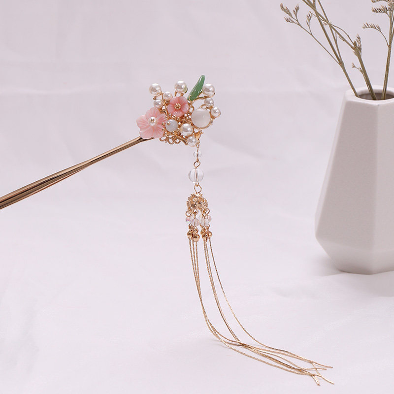 汉服儿童流苏古风夹子超仙飘带步摇