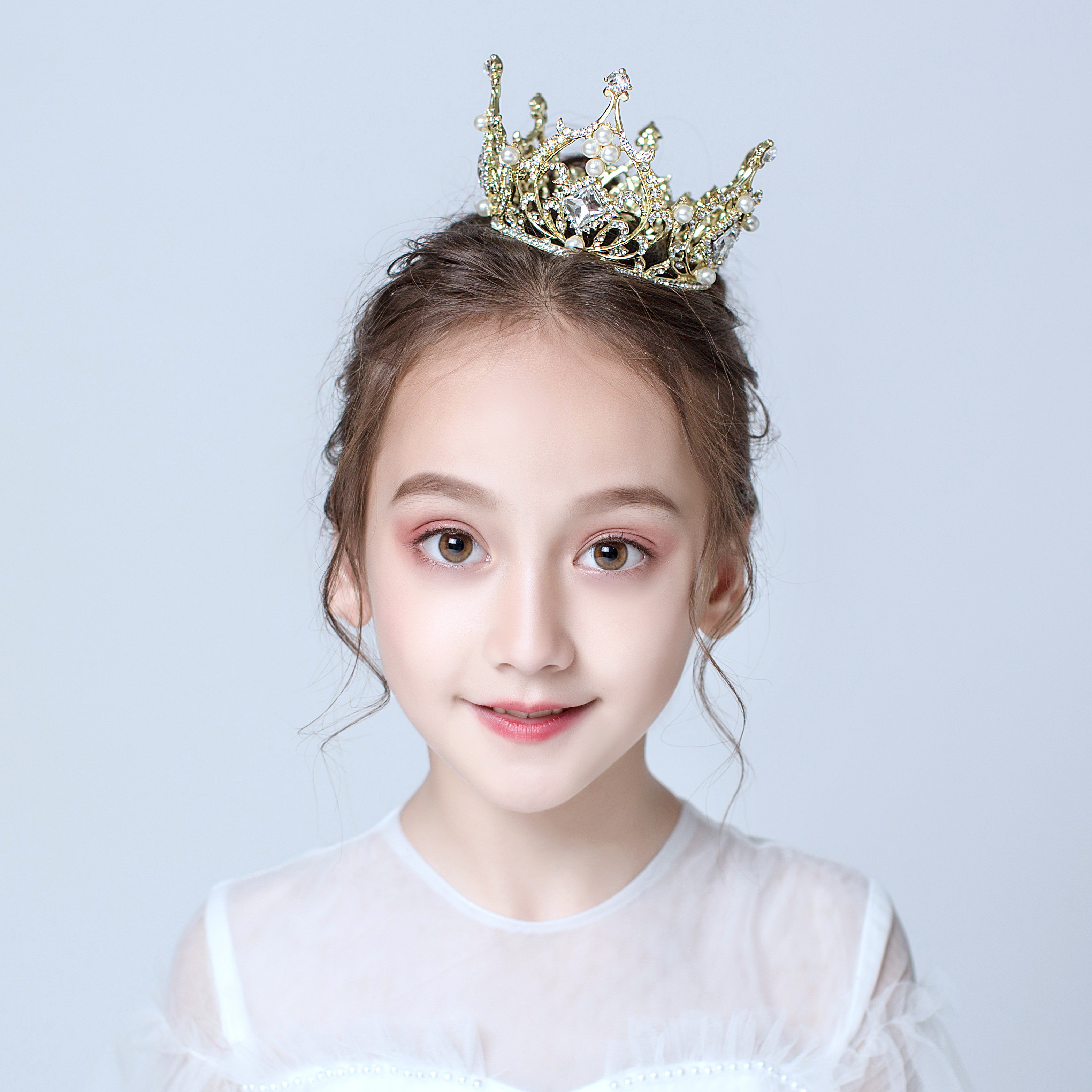 皇冠头饰儿童公主水晶发箍女童小王冠