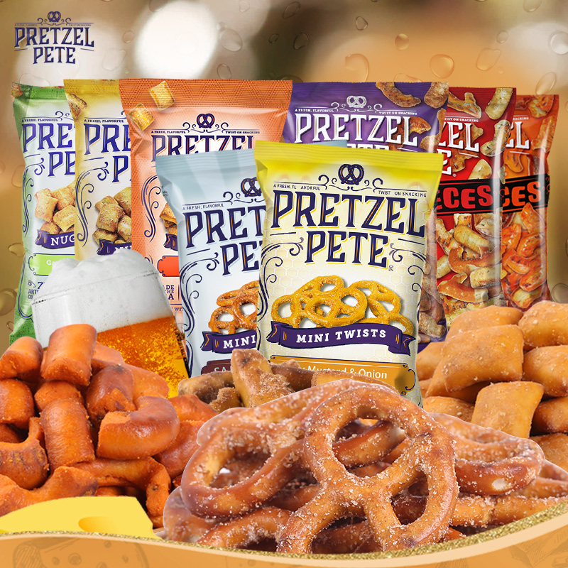 热销进口零食美国饼干_pretzel培珀莉脆饼干碱水面包干蝴蝶酥美国进口