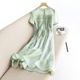 乔妮塔品牌女装2024夏季新款高级感法式小众浪漫茶歇裙天丝连衣裙