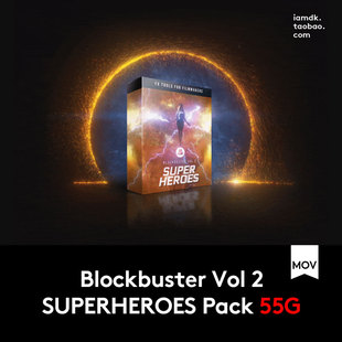 242组超级英雄动作电影闪电能量冲击波魔法火焰特效视频素材包