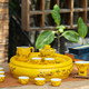 新中式黄红色陶瓷工夫茶具礼盒装龙凤呈祥茶杯骨瓷泡茶碗结婚礼物
