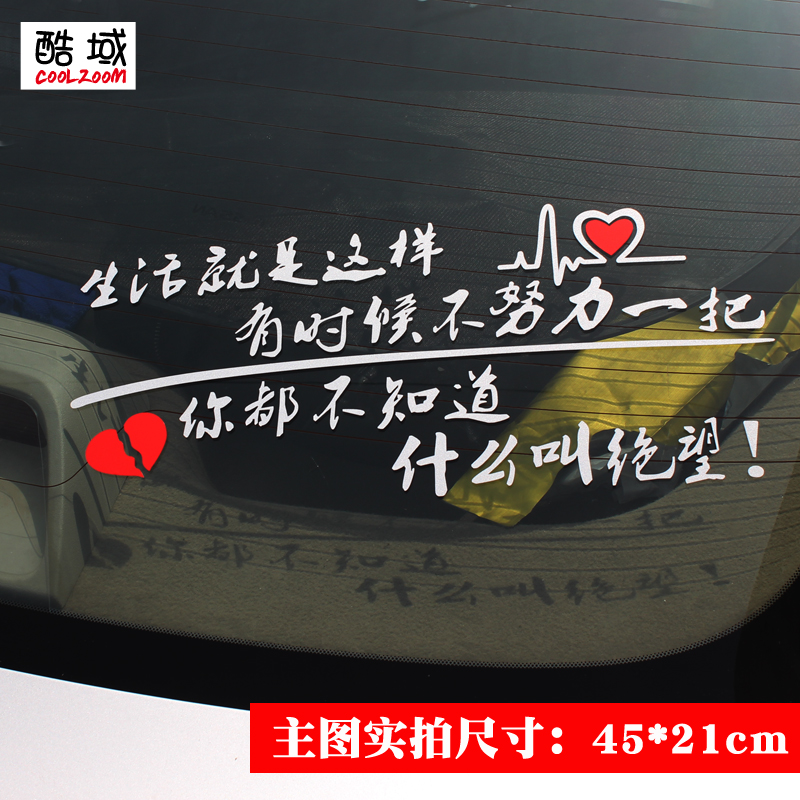 什么叫贴_生活就是这样不知道什么叫绝望创意个性抖音反光贴汽车贴纸