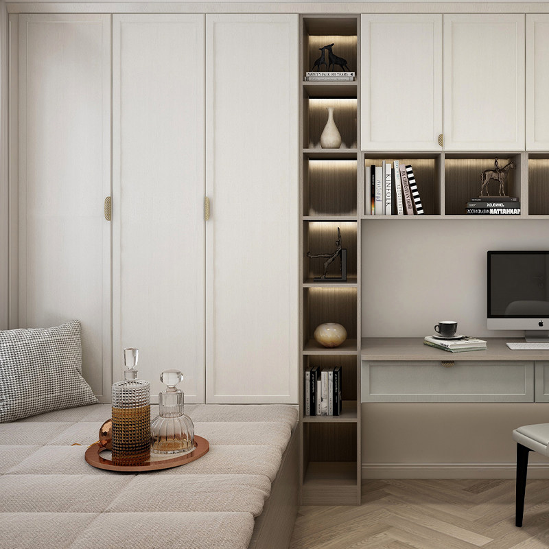 (今日10折)顾家家居全屋定制衣柜衣帽间平开门到顶设计布拉诺2.0沐光