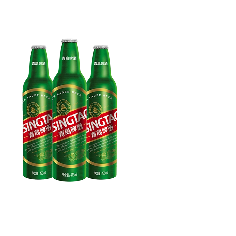 青岛啤酒经典1903玻璃瓶473ml*12瓶精酿啤酒铝瓶包装拉格黄啤酒-1