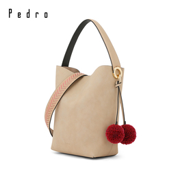 PEDRO 托特包PW2-35060001单肩水桶包拉菲草编球女包