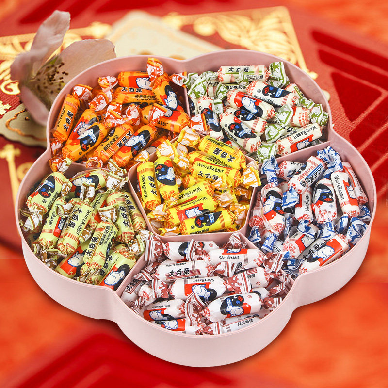 大白兔奶糖12种混合口味礼盒装1000g年货新年糖果零食大礼包送礼