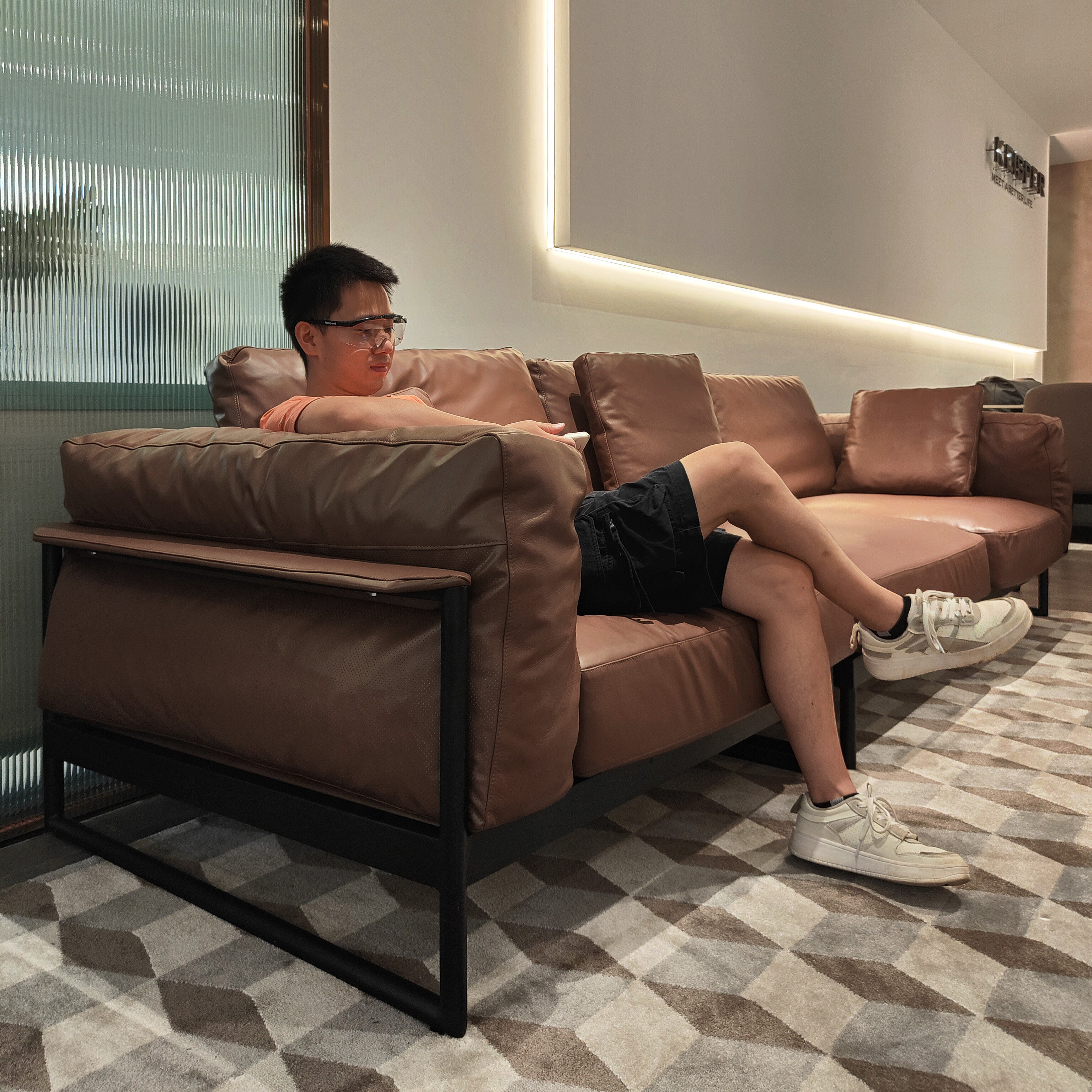 真皮直排位沙发羽绒头层牛皮四人位小户型意式极简风客厅别墅现代