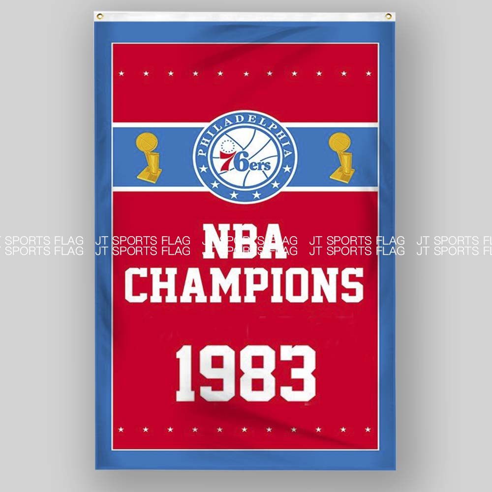 nba费城76人篮球俱乐部冠军队旗旗帜定制philadelphia 76ers flag