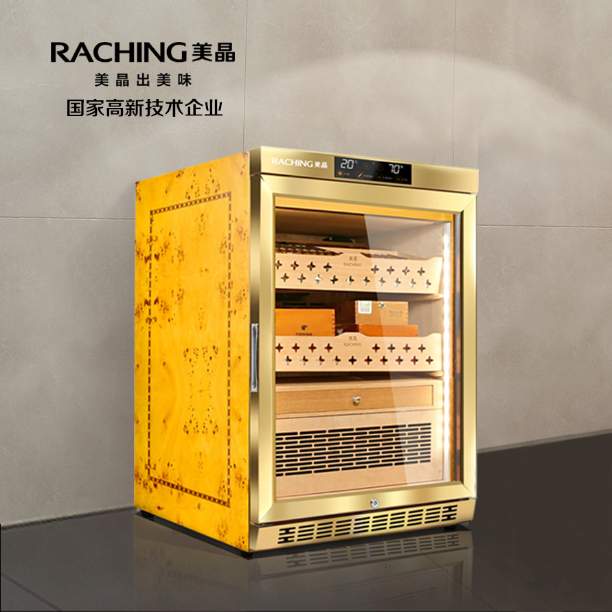 美晶/raching mon800a 智能水平线实木恒温恒湿雪茄柜保湿柜